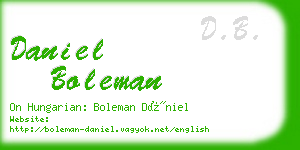 daniel boleman business card